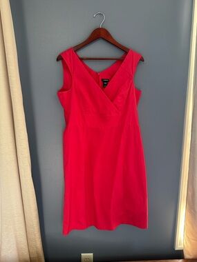 Feminine Summer GAP Sleeveless V-Neck Pink Midi Dress